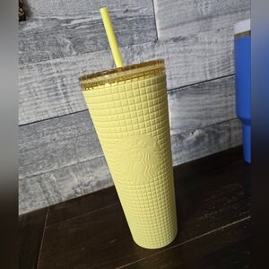 Yellow starbucks tumbler